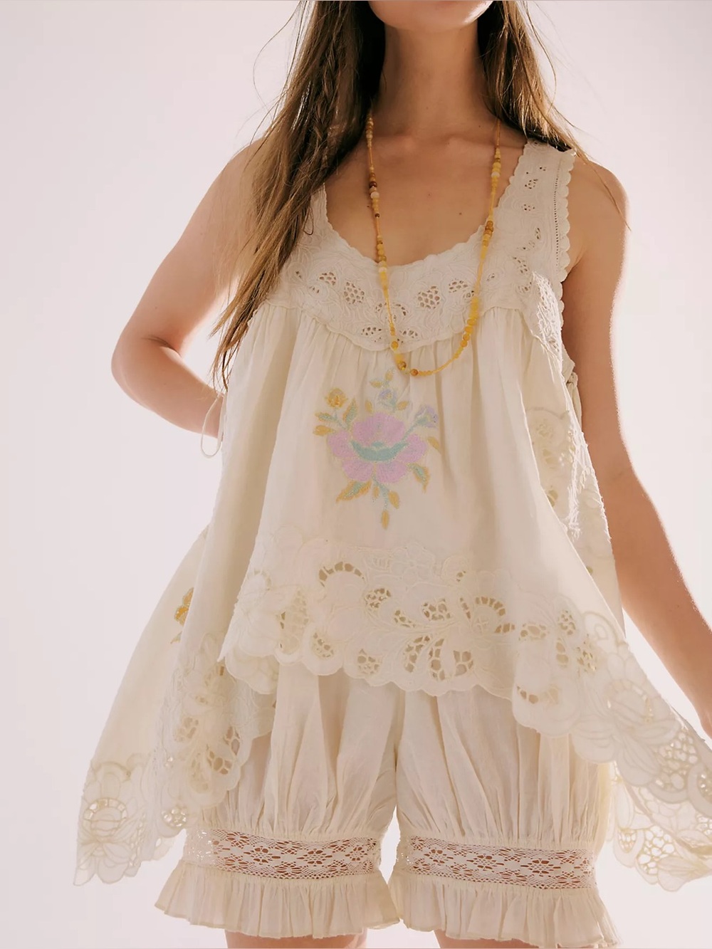 Free people Eye Catcher Bloomsie Romper tofu